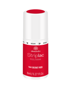 alessandro Striplac Peel or Soak 144 Secret Red - UV/LED Nail Polish, 8ml
