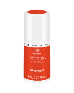 alessandro Striplac Peel or Soak 145 Beach Red - UV/LED Nail Polish, 8ml